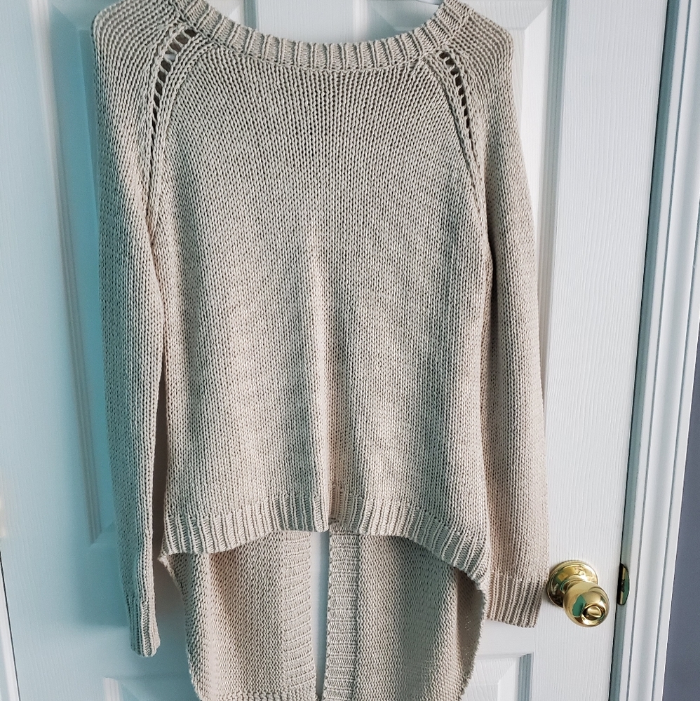 Sweater with half open back